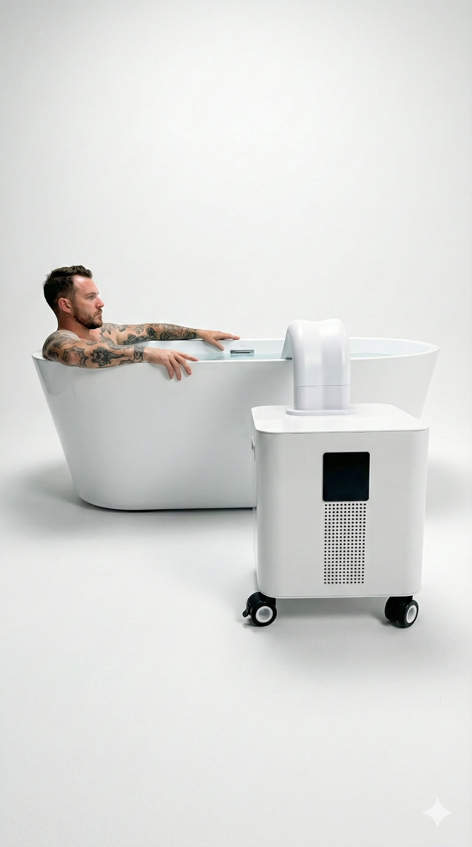 HomePlunge Bella Cold Plunge Chiller with Bathtub