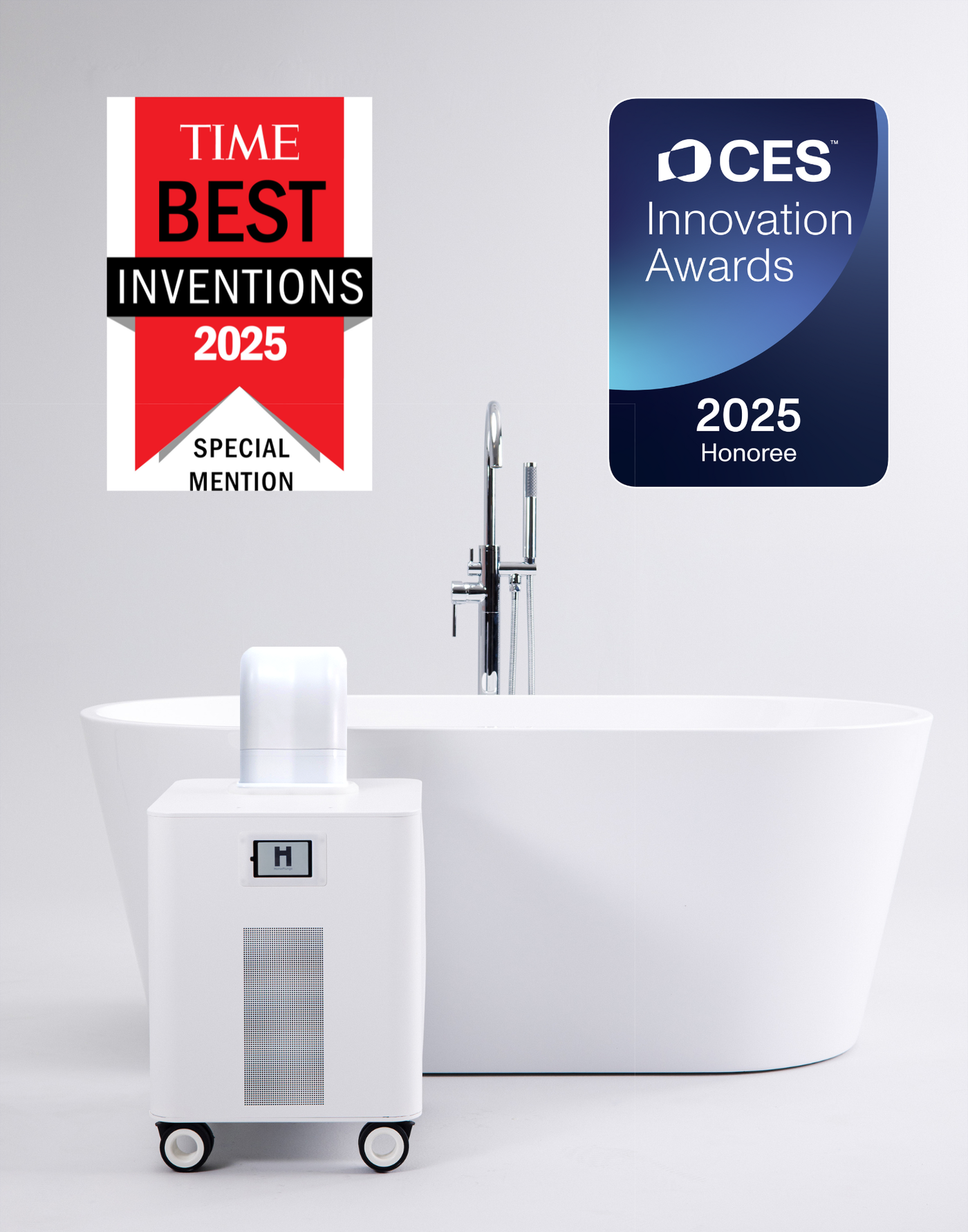HomePlunge H3 cold plunge chiller — CES award-winning design"